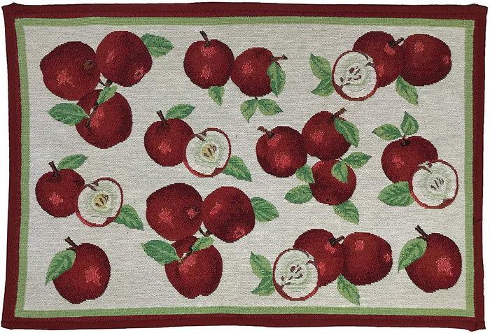 Apple Design Christmas Tapestry Rugs Size: 18 x 27 Inch.