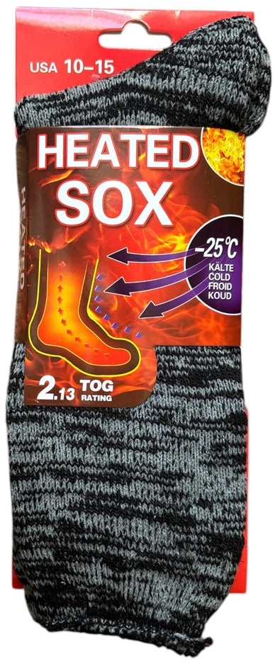 2 Pack Men's Warm Winter heated Thick Thermal Socks Keeps Feet Warmer 2.13 TOG Heat Rating Size: 10-15.