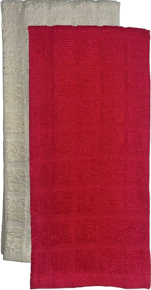 100% Cotton Window Panel Terry Kitchen Towels or Dishcloths Machine Washable.