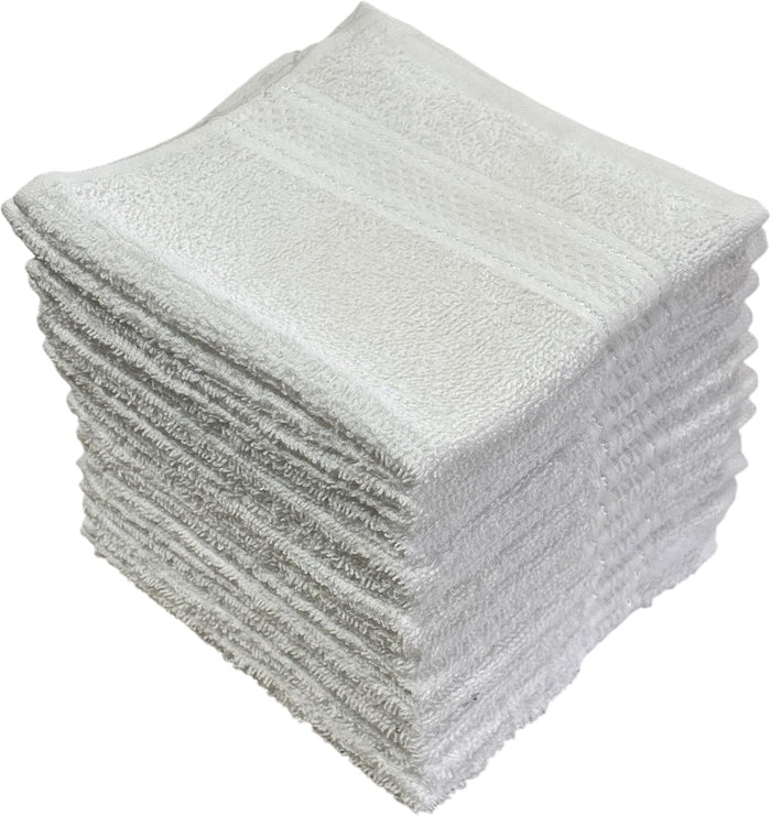 Washcloths, 12 Pack, 100% Cotton Wash Cloths for Body and Face, Design to exfoliate Your Hands, Extra Soft and Absorbent Machine Washable Size: 12 x 12 Inch. (Grey)