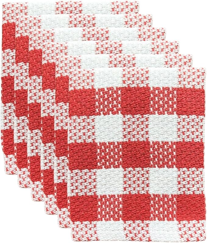 100% Cotton Buffalo Plaid Kitchen Towels, Dish Towels for Drying Dishes, Ultra Absorbent Quick Dry Hand Towels for Kitchen