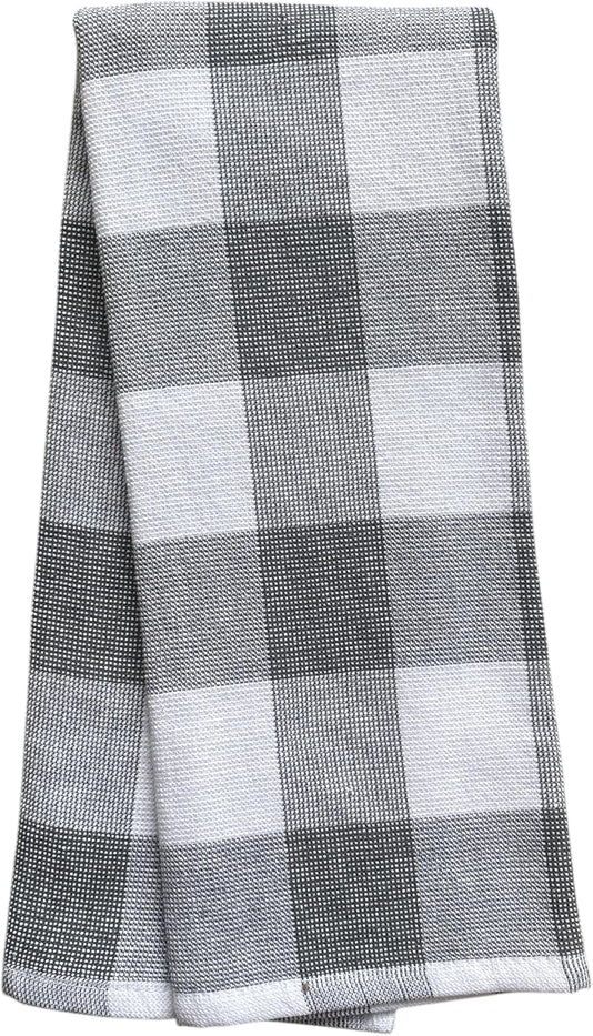 Farmhouse Kitchen towels/Hand Towels, 6 Pack Large 100% Ring-Spun Cotton with Hanging Loop, 430 GSM Soft & Ultra Absorbent, Machine Washable 16 x 28 inches.