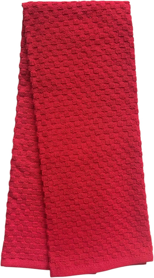 Farmhouse Kitchen towels/Hand Towels, 6 Pack Large 100% Ring-Spun Cotton with Hanging Loop, 430 GSM Soft & Ultra Absorbent, Machine Washable 16 x 28 inches.