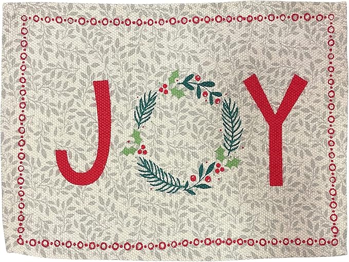 Set of 4, Merry Christmas Tapestry Placemats, for Holiday Season, Home Decoration Kitchen Dining Table Easy to Clean Size: 13" x 19".