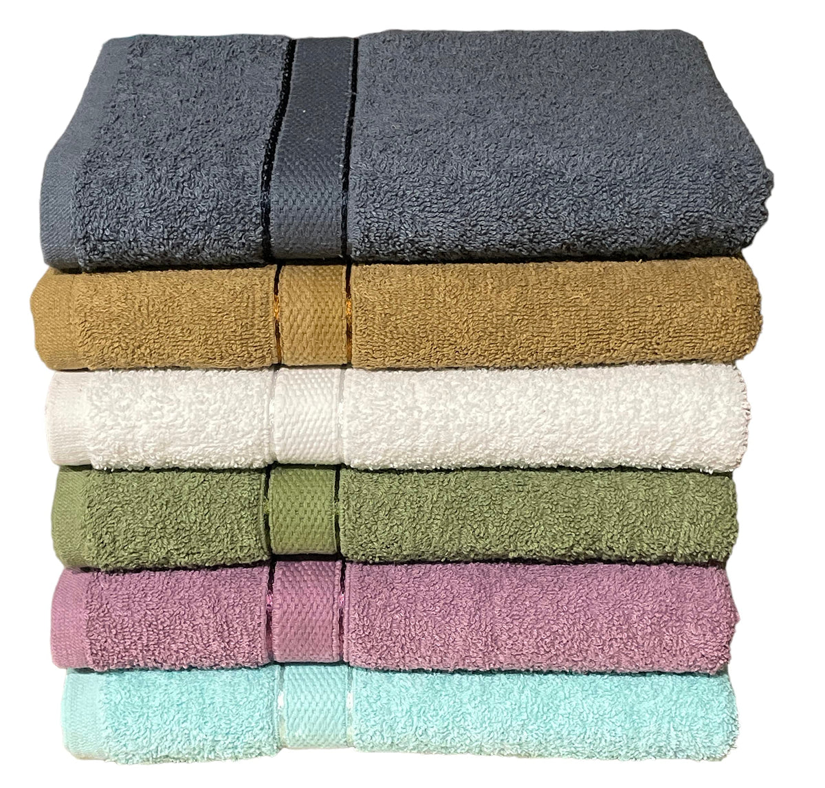 100% Cotton Large Bath towels Set of 6-27 x 54 inch - 482 GSM, Soft & Highly Absorbent - Ideal for Daily Use for Home, Hotel & Spa – Multi Colors.