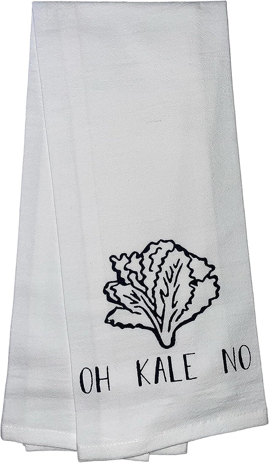 Set of 5, 100% Cotton Funny Cute Saying Flour Sack Kitchen Towels / Dish Towels for Wedding, Baby Shower, Home Decor, Housewarming, Other Occasions Size: 16 X 28 Inch.