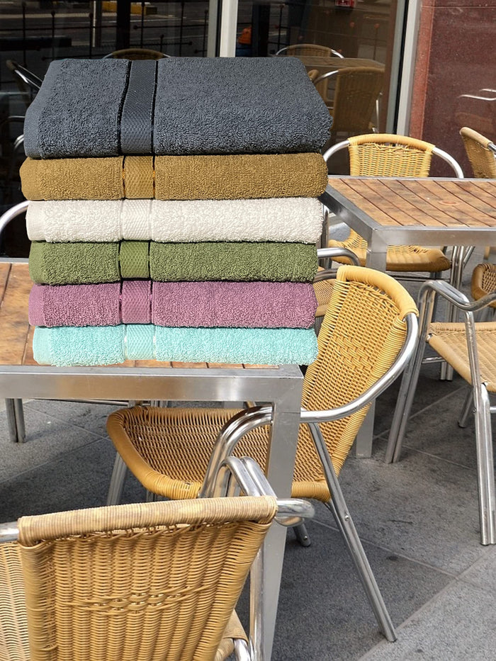 100% Cotton Large Bath towels Set of 6-27 x 54 inch - 482 GSM, Soft & Highly Absorbent - Ideal for Daily Use for Home, Hotel & Spa – Multi Colors.