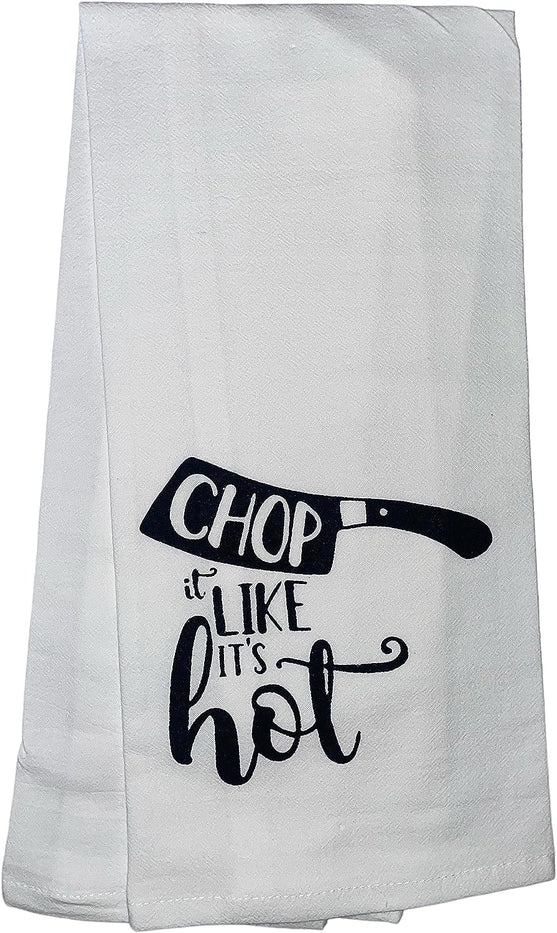 Set of 5, 100% Cotton Funny Cute Saying Flour Sack Kitchen Towels / Dish Towels for Wedding, Baby Shower, Home Decor, Housewarming, Other Occasions Size: 16 X 28 Inch.