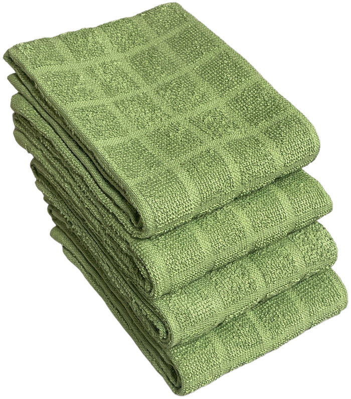 Set of 4, 100% Cotton Window Panel Terry Kitchen Towel - 4 Kitchen Towels Size: