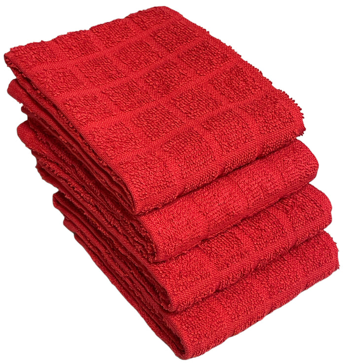 Set of 4, 100% Cotton Window Panel Terry Kitchen Towel - 4 Kitchen Towels Size: