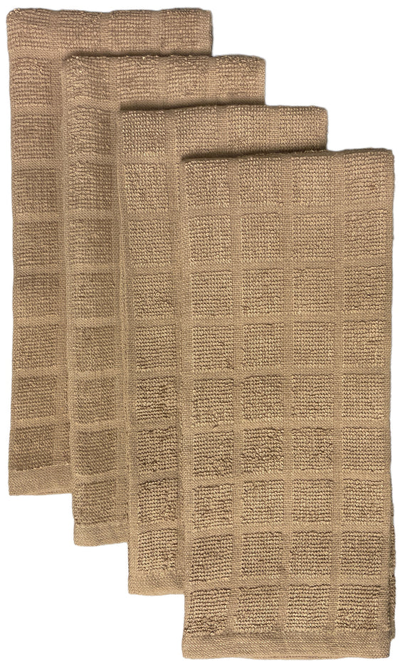 Set of 4, 100% Cotton Window Panel Terry Kitchen Towel - 4 Kitchen Towels Size: