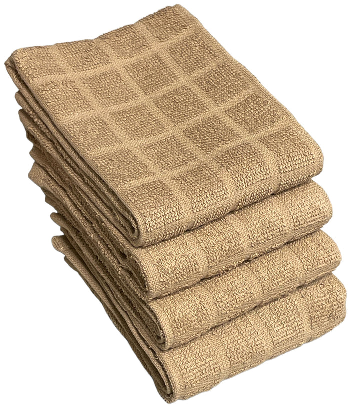 Set of 4, 100% Cotton Window Panel Terry Kitchen Towel - 4 Kitchen Towels Size: