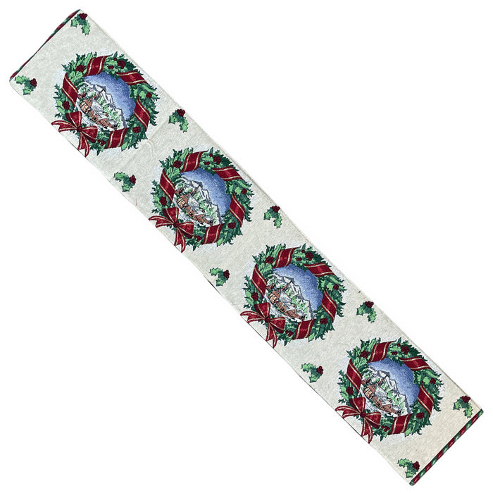 Christmas Holiday Tapestry Runner for Kitchen Dining Table Decoration Size : 13 Inch x 70 Inch.