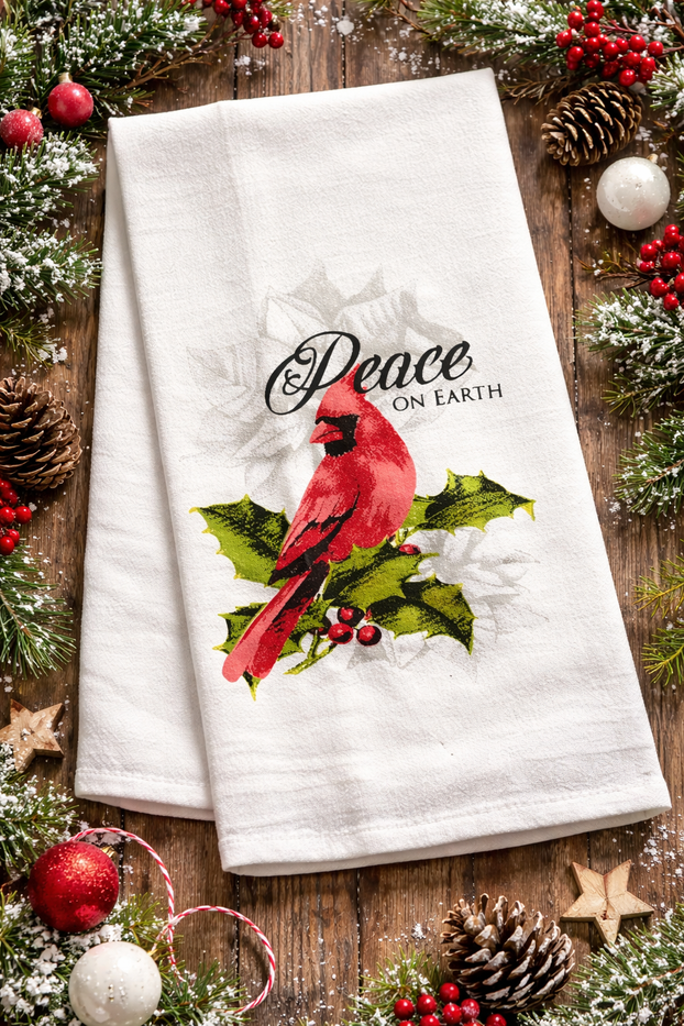 Set of 6, 100% Cotton Assorted Funny Christmas Kitchen Towels with Sentiments on White & Dark Linen Soft and Absorbent Tea Towels/Kitchen Towel Size: 15” x 25".