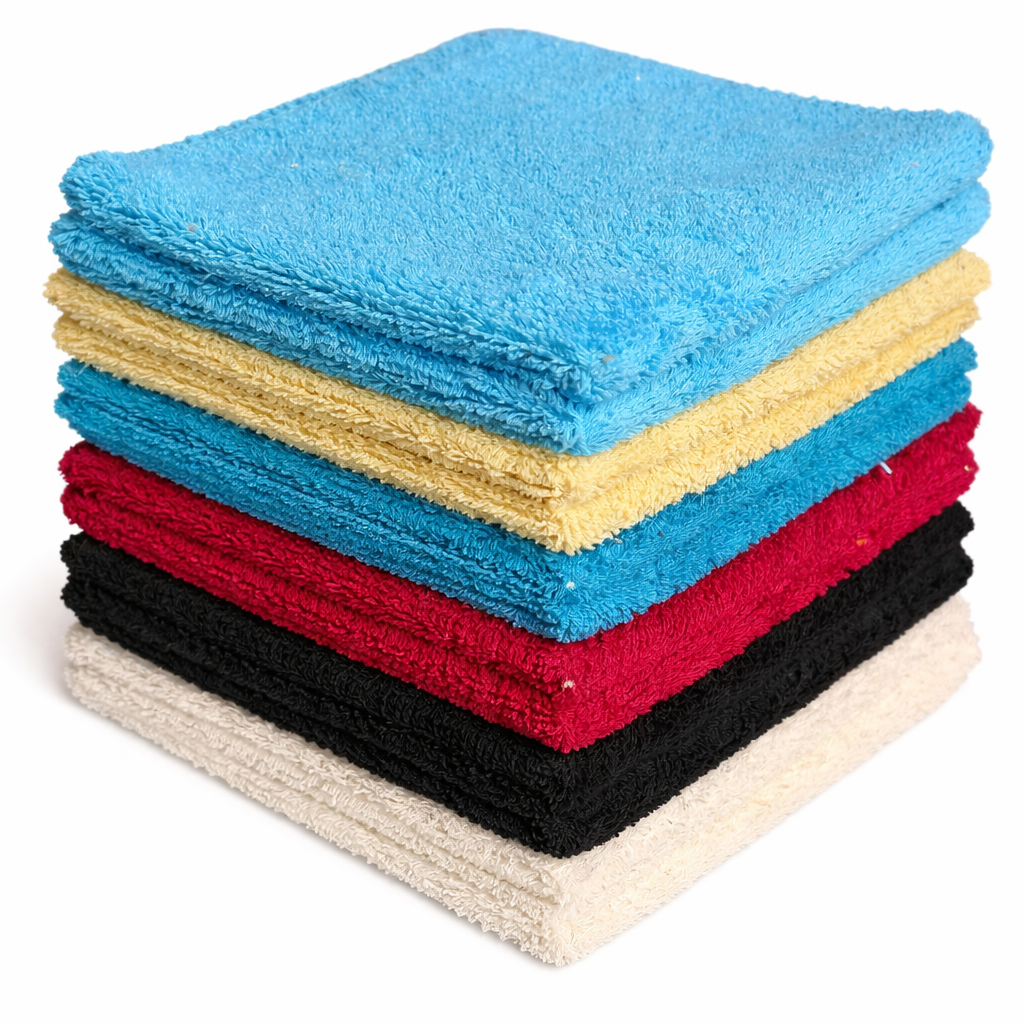 12 Pack Washcloths 100% Ring-Spun Cotton Wash cloths Design to exfoliate Your Hands, Body or face - Extra Soft and Absorbent – Machine Washable Size 12" X 12"- Assorted Colors.