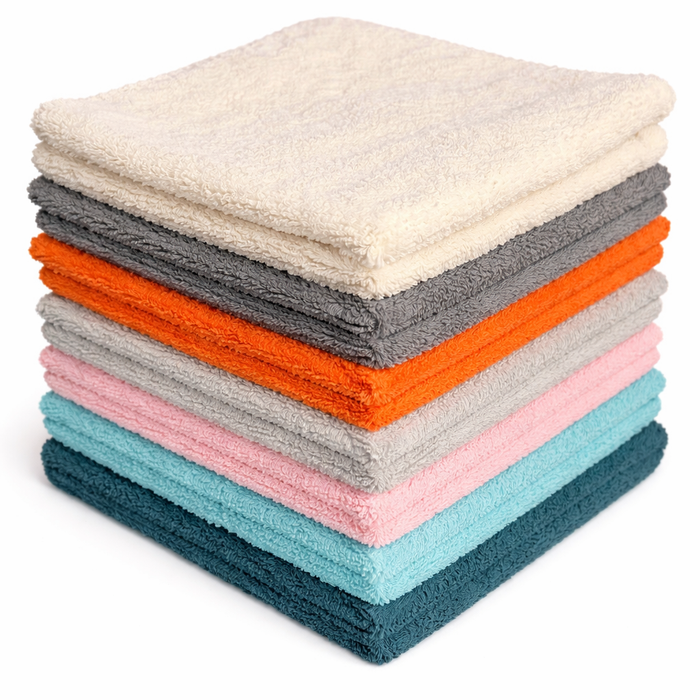 12 Pack Washcloths 100% Ring-Spun Cotton Wash cloths Design to exfoliate Your Hands, Body or face - Extra Soft and Absorbent – Machine Washable Size 12" X 12"- Assorted Colors.