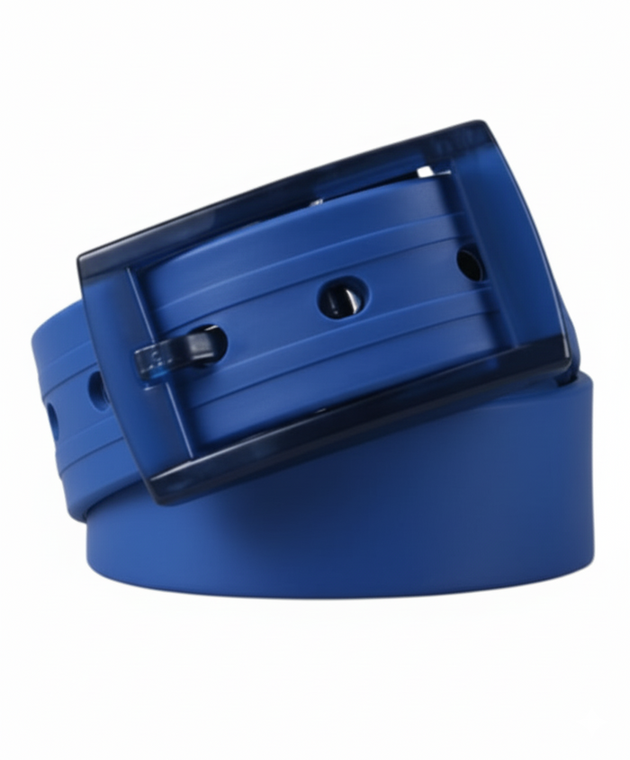 Rubber Silicone Casual Adjustable Belt With Plastic Buckle - 40 Waist.