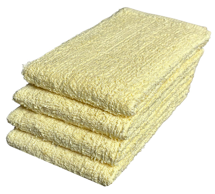 4 Pack, 100% Cotton Ribbed Terry Bar Mop for Kitchen, Highly Absorbent, Cleaning Kitchen Towels | Bar Towels | Machine Washable | 16 x 19 Inches.