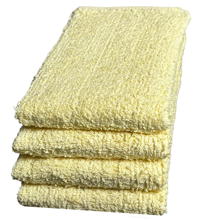 4 Pack, 100% Cotton Ribbed Terry Bar Mop for Kitchen, Highly Absorbent, Cleaning Kitchen Towels | Bar Towels | Machine Washable | 16 x 19 Inches.