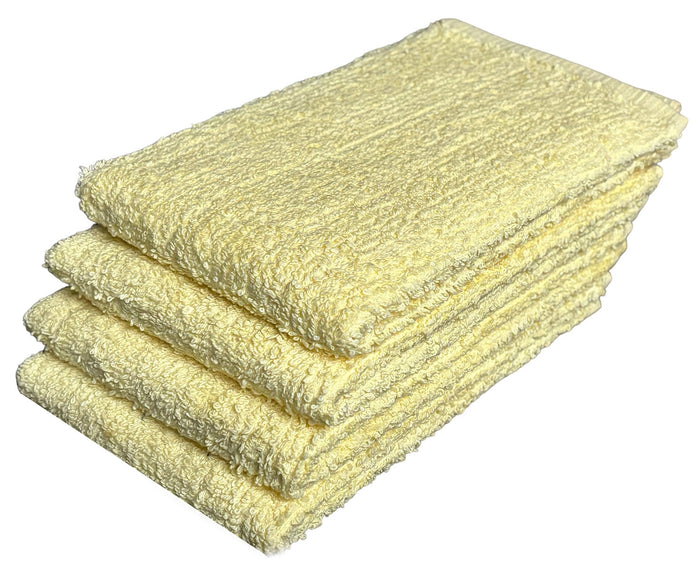 4 Pack, 100% Cotton Ribbed Terry Bar Mop for Kitchen, Highly Absorbent, Cleaning Kitchen Towels | Bar Towels | Machine Washable | 16 x 19 Inches.