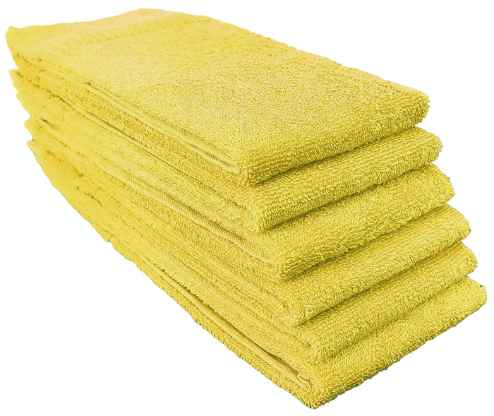 6 Pack, 100% Cotton Solid Hand Towels Kitchen Towels, Ultra Soft and Highly Absorbent Towels for Bathroom, Gym, Shower, Hotel and Spa Size: 16 x 26 Inch.