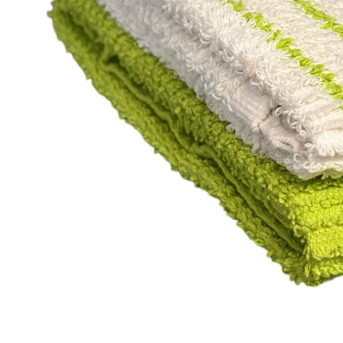 Set of 6, 100 Cotton 2 Kitchen Towel, 4 Dishcloths Size: 12” x 12” Extra Soft and Highly Absorbent, Machine Washable.