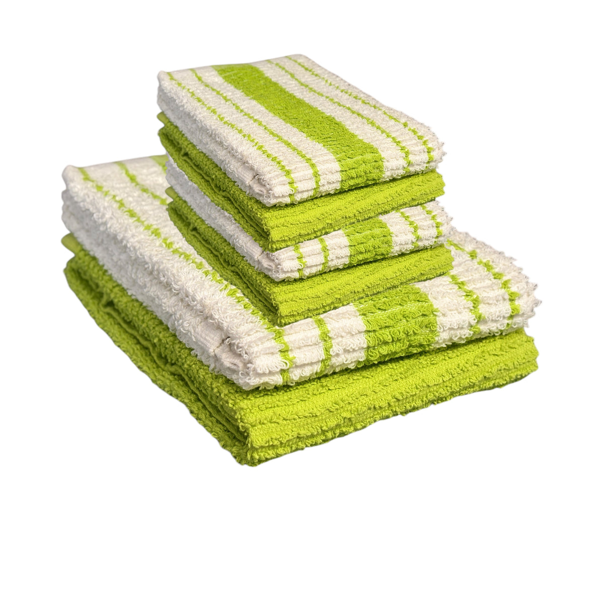 Set of 6, 100 Cotton 2 Kitchen Towel, 4 Dishcloths Size: 12” x 12” Extra Soft and Highly Absorbent, Machine Washable.