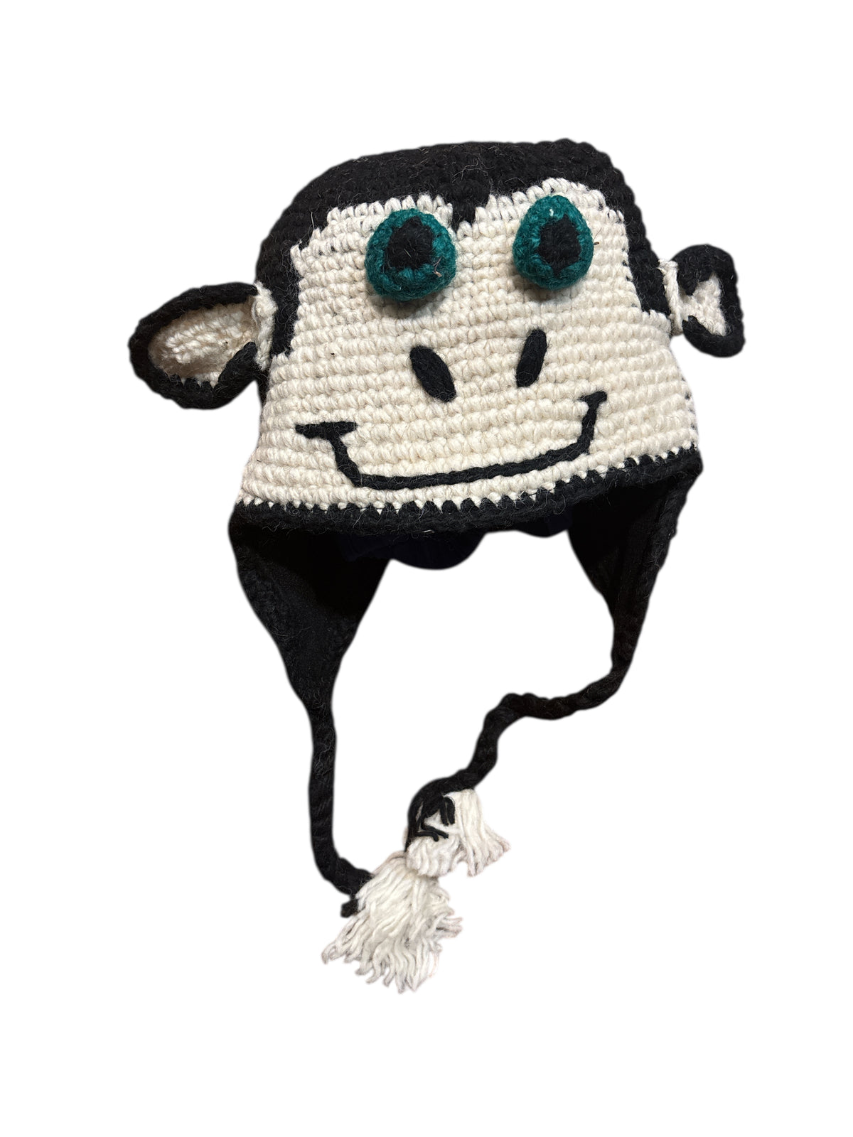 Handmade Animal Character Wool with Fleece Lined Adult Winter Hat, One Size fits