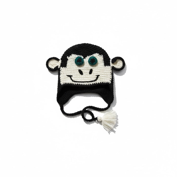 Handmade Animal Character Wool with Fleece Lined Adult Winter Hat, One Size fits