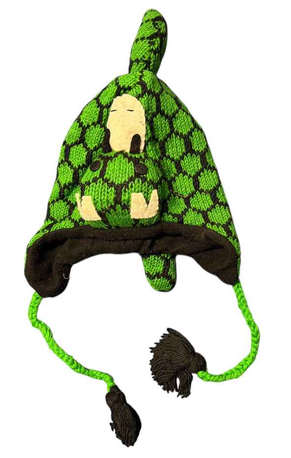 Handmade Animal Character Wool with Fleece Lined Adult Winter Hat, One Size fits
