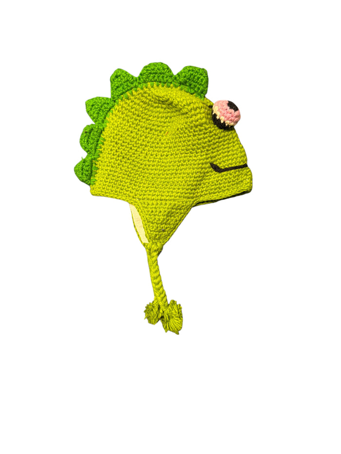 Handmade Animal Character Wool with Fleece Lined Adult Winter Hat, One Size fits