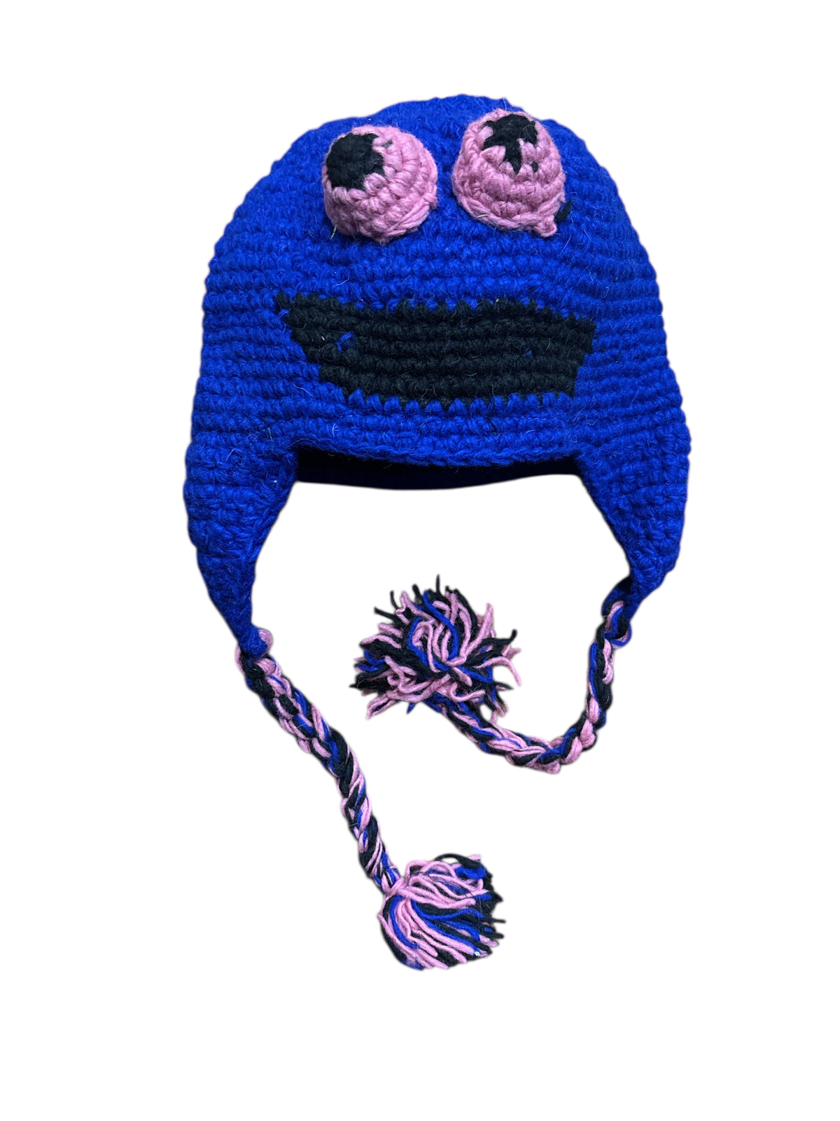 Handmade Animal Character Wool with Fleece Lined Adult Winter Hat, One Size fits