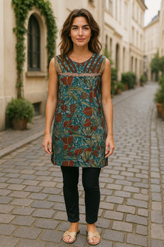Sleeveless Cotton Kurti