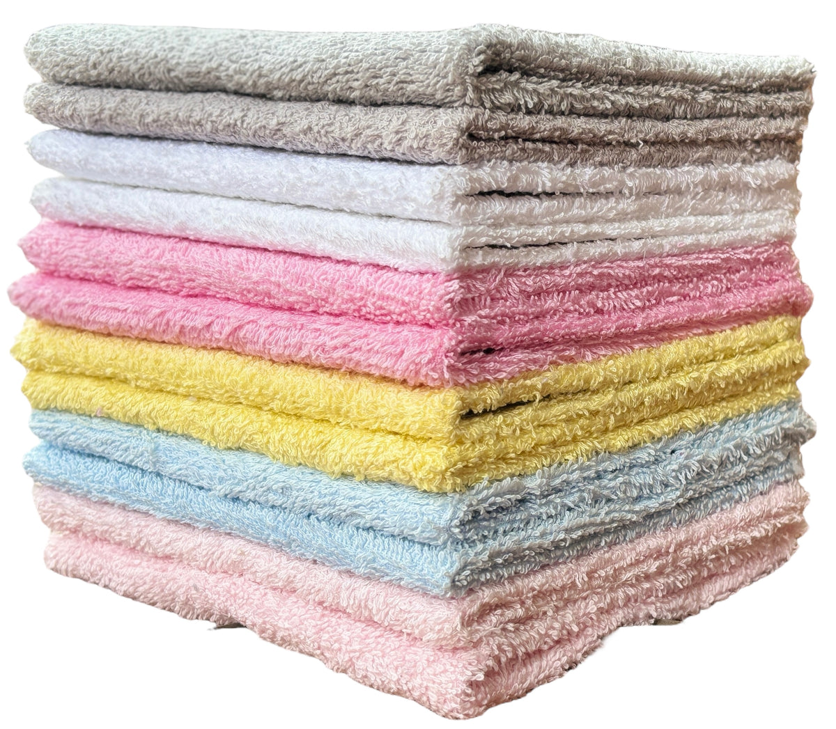 12 Pack Washcloths 100% Ring-Spun Cotton Wash cloths Design to exfoliate Your Hands, Body or face - Extra Soft and Absorbent – Machine Washable Size 12" X 12"- Assorted Colors.