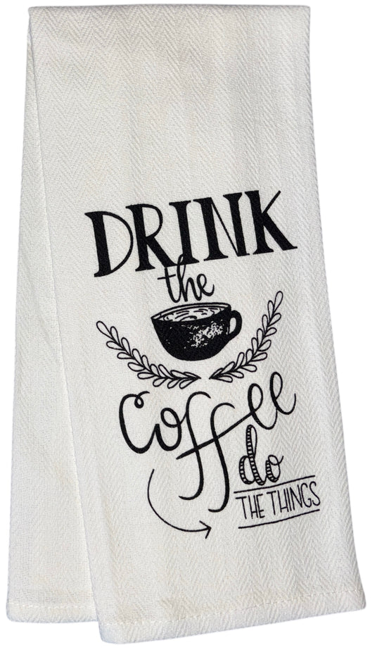 Wine Design 5 Pcs Cotton Herringbone Pattern Flour Sack Kitchen Towels Size: 16 X 28 Inch.