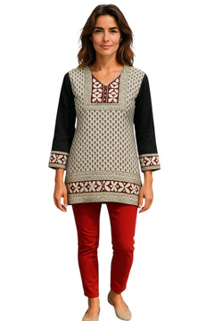 3/4 Sleeve Crepe Kurti