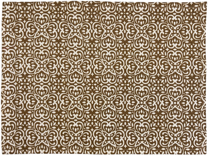 Set of 4, Floral Design Tapestry Placemats for Dining Table, Table Mat for Dining Room Easy to Clean, Machine Washable Size: 13 x 19 inch.