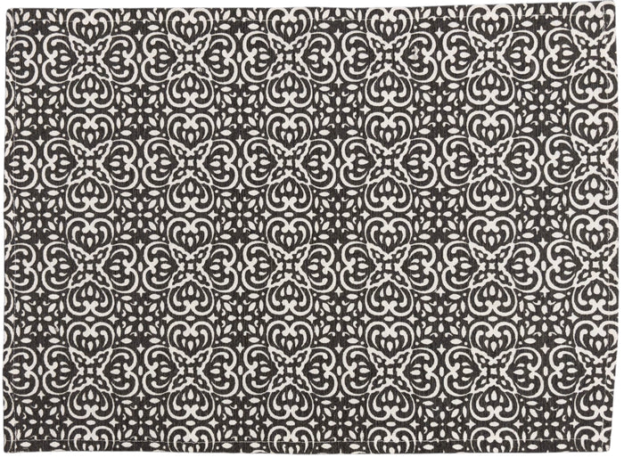 Set of 4, Floral Design Tapestry Placemats for Dining Table, Table Mat for Dining Room Easy to Clean, Machine Washable Size: 13 x 19 inch.