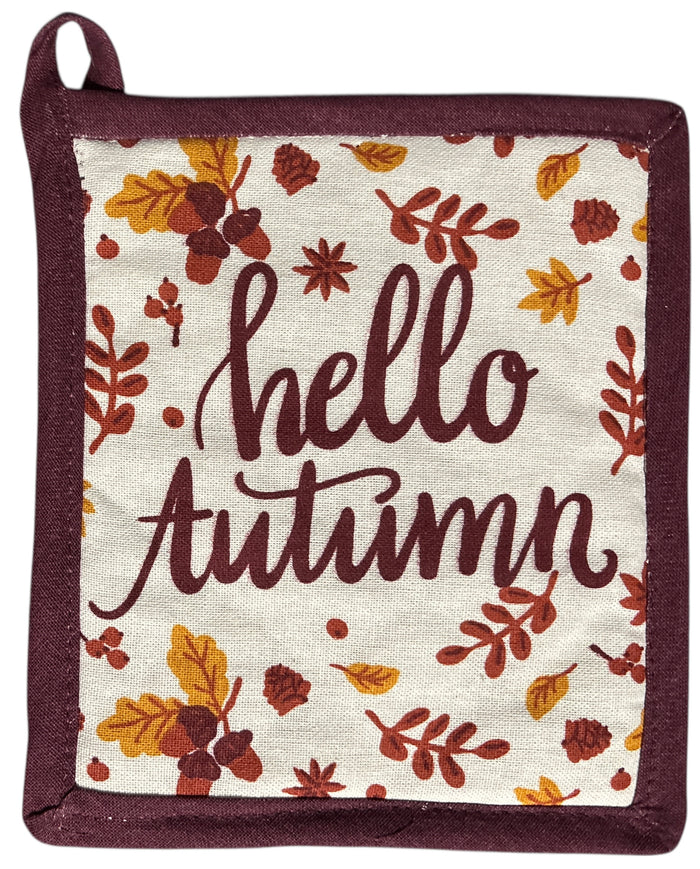 Autumn Fall Leaves Design 6 Pack Halloween, Thanksgiving Decorative Kitchen Towel set,  4 Kitchen Towels, Potholder, Oven Mitt.