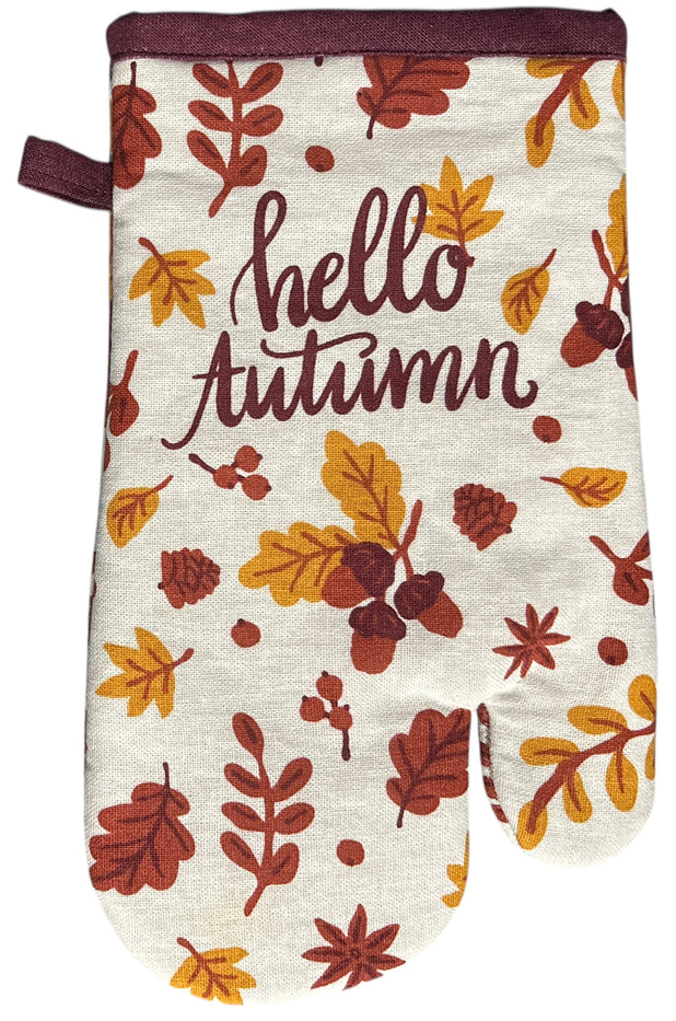 Autumn Fall Leaves Design 6 Pack Halloween, Thanksgiving Decorative Kitchen Towel set,  4 Kitchen Towels, Potholder, Oven Mitt.