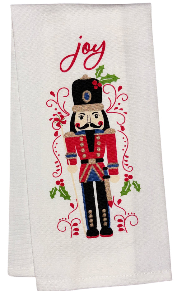 Set of 6, 100% Cotton Assorted Funny Christmas Kitchen Towels with Sentiments on White & Dark Linen Soft and Absorbent Tea Towels / Kitchen Towel Size: 15” x 25".