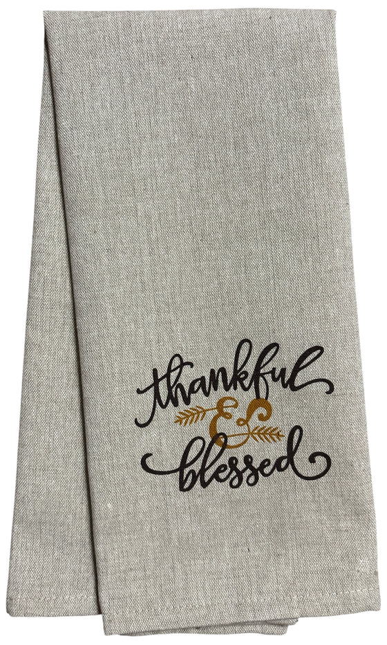Set of 6, Fall & Harvest Halloween on Tan Linen 100% Cotton Vintage Saying Tea Towels/Kitchen Towel Size: 15” x 25".