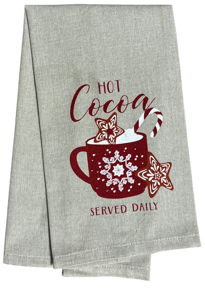 6 Pack Funny Christmas Kitchen Towels - Candy Canes, Hot Cocoa, Ho Ho Ho, Doxy Christmas, Merry Christmas, Let it Snow with Snowflax. Size: 15” x 25".