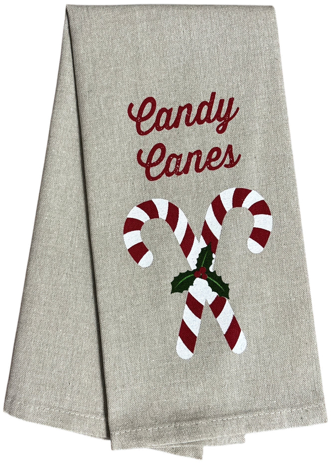 6 Pack Funny Christmas Kitchen Towels - Candy Canes, Hot Cocoa, Ho Ho Ho, Doxy Christmas, Merry Christmas, Let it Snow with Snowflax. Size: 15” x 25".