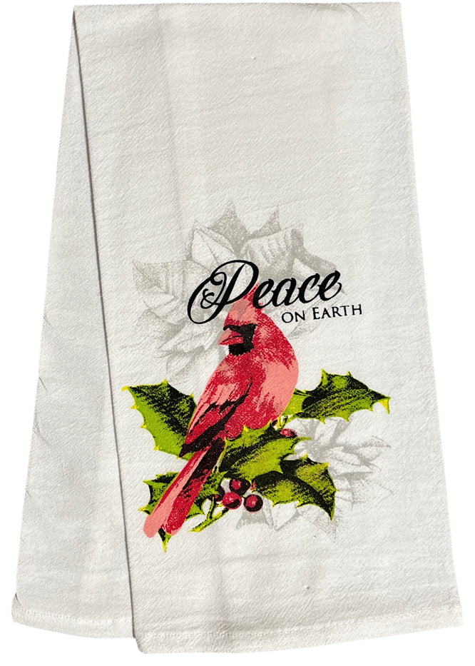 Set of 6, 100% Cotton Assorted Funny Christmas Kitchen Towels with Sentiments on White & Dark Linen Soft and Absorbent Tea Towels/Kitchen Towel Size: 15” x 25".