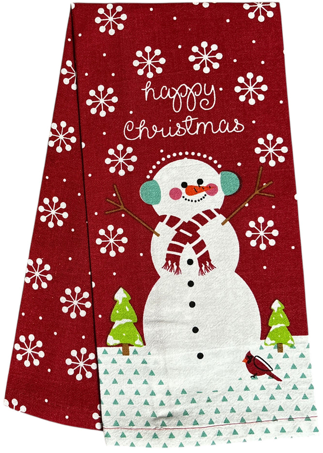 Set of 6, 100% Cotton Assorted Funny Christmas Kitchen Towels with Sentiments on White & Dark Linen Soft and Absorbent Tea Towels/Kitchen Towel Size: 15” x 25".