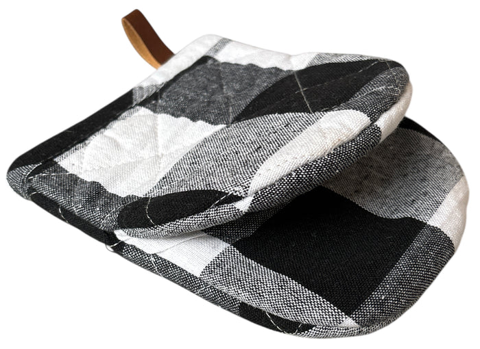 Mini Oven Mitts, 2 Pcs Kitchen Gloves, Heat Resistant and Soft Quilted Cotton Lining for Safe Backing Cooking Barbecue. Size: 5.5” x 7”