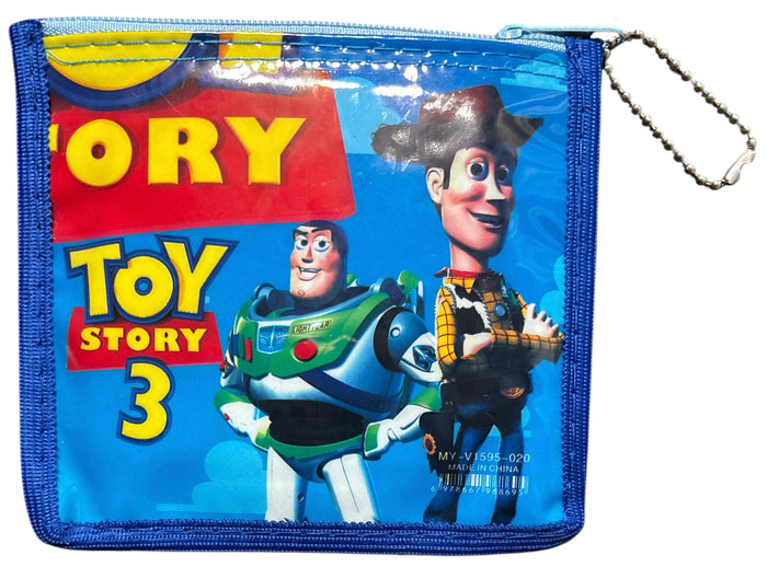 TOY STORY 3, 4 Pack Coin Wallet Purse with zipper for Boys / Girls.