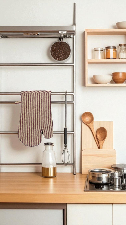 Set of 6, 100% Cotton Farmhouse Country Kitchen Linen Set, Included 4 Kitchen Towel, Ovenmitt, Potholder.