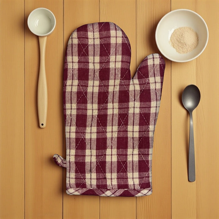 Set of 6, 100% Cotton Farmhouse Country Kitchen Linen Set, Included 4 Kitchen Towel, Ovenmitt, Potholder.